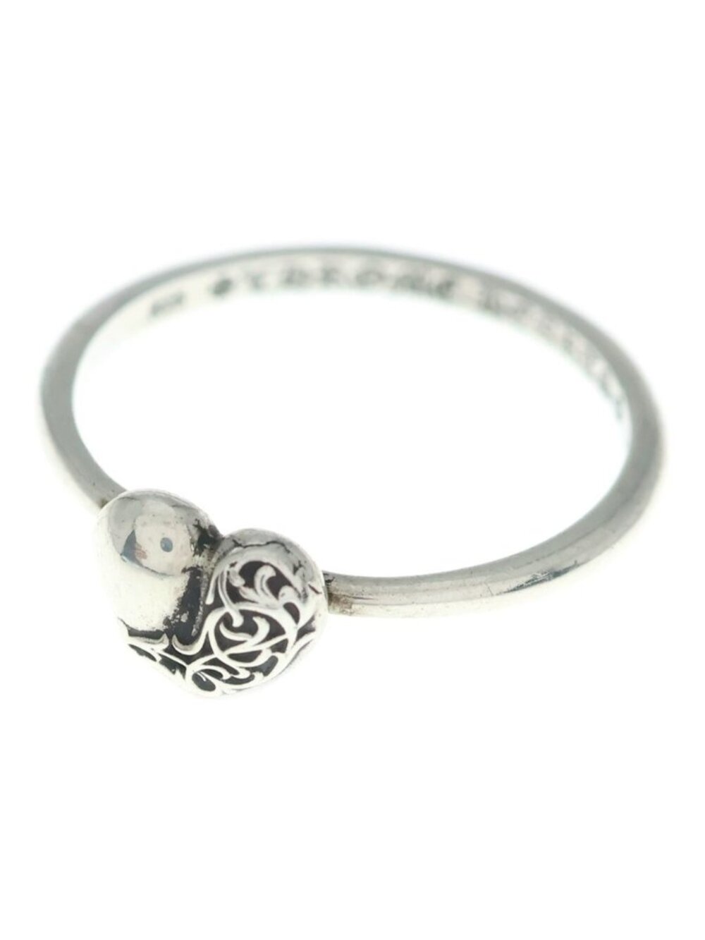 Chrome Hearts Bubblgm Heart Bubble Gum Ring Silver